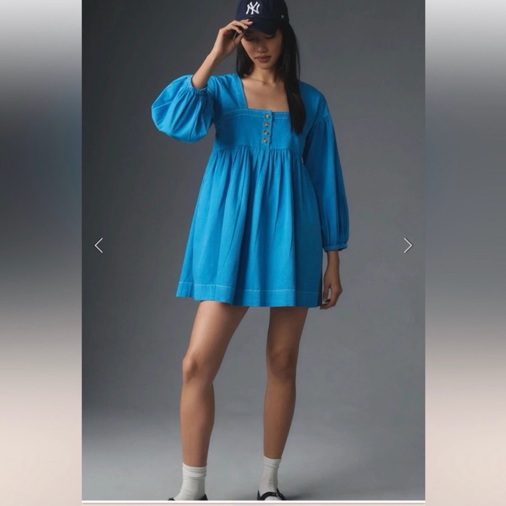 Anthropologie Babydoll Long Sleeve Dress